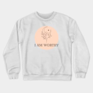 Affirmation Collection - I Am Worthy (Orange) Crewneck Sweatshirt